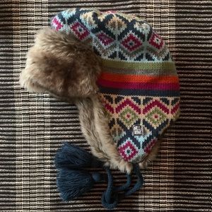 BILLABONG COLORFUL FUR HUNTER HAT SZ SMALL
